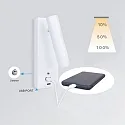 Luminaria para leer LED USB A+C 3-STEP con interruptor, ajustable, con función de carga USB IP42, blanco regulable