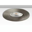 mounting frame GU10/MR16 round, with lamp socket, brushed aluminium
