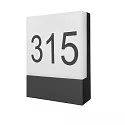 Número de casa iluminado IP54, negro 