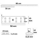 ISOLED Módulo LED T5/T8 840 DIM MINIAMP - 85CM - 170LM/W con enchufe, 2 polos