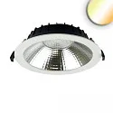 Luz downlight REFLECTOR - 150 LM/W redondo, versión incorporada, CCT Switch, UGR < 19 IP44, regulable