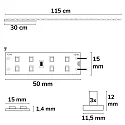 ISOLED Módulo LED T5/T8 EXCHANGE MODULE 830, 115CM, MINIAMP - 170LM/W con enchufe, 2 polos