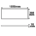 ISOLED Panel de LED PROFESSIONAL LINE UGR<19 8H - 155 X 30.8CM - 1-10V 2 polos, UGR < 19, regulable 36W 1550lm 4000K CRI 80-89