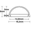 ISOLED Recubrimiento COVER26 (T5/T8 EXCHANGE MODULE) - 115CM lang, semicircular, ópalo, satinado