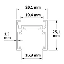 ISOLED Raíl de montaje en superficie TRACK48 SURFACE FLAT plano, 4 polos, montaje magnético, negro