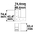ISOLED Conector de esquina TRACK48 SURFACE aislado, mecánico, horizontal, negro