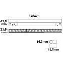 ISOLED Proyector de raíl GRID LINE+ 32CM - TRACK48 (DALI) rígido, controlable por DALI, montaje magnético IP20, negro regulable
