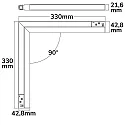 ISOLED Proyector de raíl CORNER 90° VERTICAL - TRACK48 (DALI) rígido, controlable por DALI, prismático, montaje magnético IP20