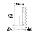 ISOLED Proyector de raíl GRID SPOT 22CM - TRACK48 giratorio, conmutable, con rejilla, montaje magnético IP20, negro 