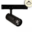 3-phase spot 24W - 20°-55° (DALI) rigid, DALI controllable, focusable IP20, black dimmable