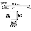ISOLED Foco trifásico 42W - 20°-70° PHASE DIM enfocable, giro cardánico IP20, blanco mate regulable