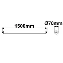 Luminaria lineal HIGH PROTECTON, IP69K FOOD SAFE a prueba de golpes, conmutable, con cable a través de IP69K