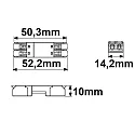 ISOLED Conector 0.5-2.5MM², MAX. 250V/10A 2 polos, con cable a través de