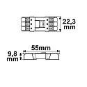 ISOLED Conector 0.5-2.5MM², MAX. 250V/10A 3 polos, con cable a través de