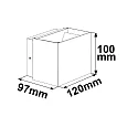 ISOLED Luminaria de pared para exteriores LED UP&DOWN 15-120° ajustable, directo / indirecto, conmutable IP65, negro 