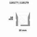 ISOLED fully siliconised LED strip NEON940 TWIST+BEND B16H16 2-pole