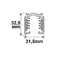 3-phase surface-mounted track DALI SURFACE 200CM DALI controllable