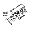 Conector longitudinal trifásico SURFACE (DALI) controlable por DALI, eléctrico