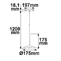 ISOLED track spot TRACK48 SHADE (DALI) down, flat, rigid, DALI controllable, magnetic mounting IP20, black dimmable