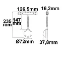 ISOLED track spot TRACK48 SUNGLOW FLEXIBLE with flex arm, switchable, magnetic mounting IP20, black 