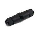 Unión para cables IP68, 6.5-11MM / 0.75-2.5MM², 250V 16A 2 polos, negro