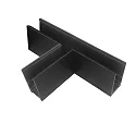 Conector en T CORNER 90° HORIZONTAL - TRACK48 SURFACE aislado, mecánico, horizontal, negro
