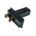Conector en X en ángulo TRACK48 SURFACE CONNTECTOR TO MULTI X BASE versión de montaje en superficie, negro
