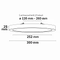 ISOLED Luminaria de superficie / empotrada FLEX PRO DN300 CCT Switch, ajustable IP44, blanco regulable