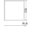 ISOLED Marco de montaje FRAME 625 IP42, blanco 
