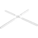 Conector en X en ángulo LINKLINE50, blanco