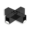 Conector en X en ángulo LINKLINE50, negro