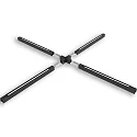 ISOLED Conector en X en ángulo LINKLINE50, negro