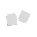 end cap TRACK48 FLAT H25 2 pcs., with cover, white