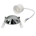 ISOLED Proyector empotrado BACK68 giratorio IP20, cromo regulable