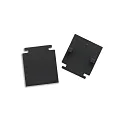 end cap TRACK48 FLAT H25 2 pcs., with cover, black