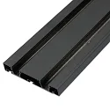 Perfil para cortinas CURTAIN 10 DOUBLE simple, negro