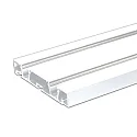 Perfil para cortinas CURTAIN 10 DOUBLE simple, blanco