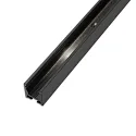 Perfil para cortinas CURTAIN 10 ONE FLAT simple, negro