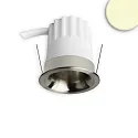 recessed spotlight BACK32 round, set back IP20, stainless steel dimmable