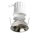 ISOLED recessed spotlight BACK32 round, set back IP20, stainless steel dimmable