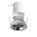 ISOLED recessed spotlight BACK32 round, set back IP20, chrome dimmable