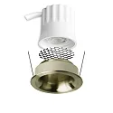 ISOLED recessed spotlight BACK32 round, set back IP20, brass dimmable