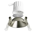 ISOLED recessed spotlight BACK45 round, set back IP20, stainless steel dimmable