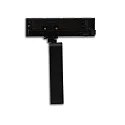 ISOLED 3-phase spot MATRIX DALI square, UGR < 19, with lens optics, on/off, cardanic swivelling IP20, black dimmable