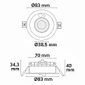 ISOLED recessed spotlight VARIO-68 with sensor IP65, white 