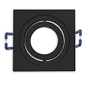 Marco empotrable MR11/GU10 MINI SPOT angular, giratorio, negro