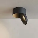 ISOLED surface luminaire SPHERE IP54, black dimmable