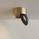 ISOLED surface luminaire SPHERE IP54, gold, black dimmable