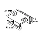 ISOLED 3-phase CLASSIC - mounting bracket for tracks, surface mount, aluminium (1 pc.)