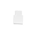 end cap TRACK48 FLAT H25 2 pcs., with cover, white